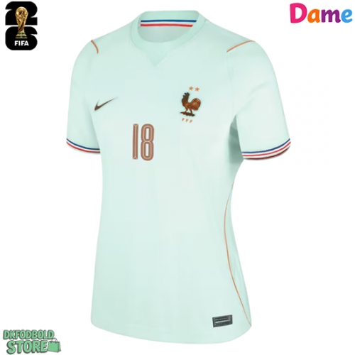 Frankrig Warren Zaire-Emery #18 Replika Udebanetrøje Dame VM 2026 Kortærmet